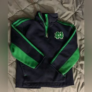 Adidas Notre Dame little kids quarter zip sweatshirt M(5/6)